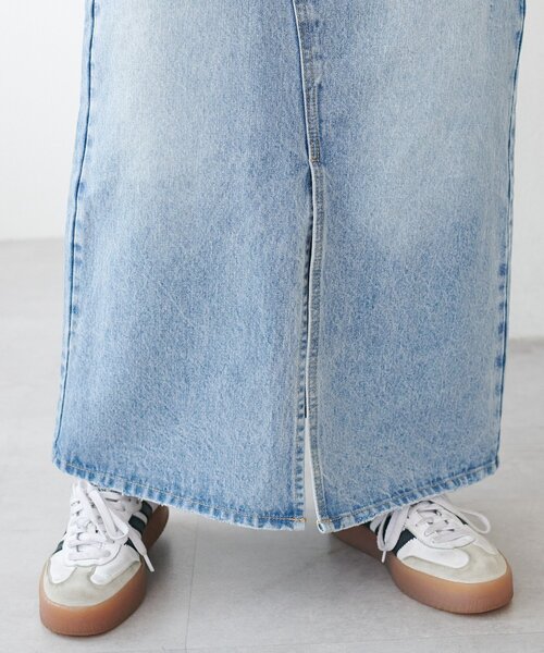 DISCOAT（ディスコート）の「USコットンクラッシュデニムナロースカート（デニムスカート・レディース・サックスブルー・FREE）」の17枚目の写真