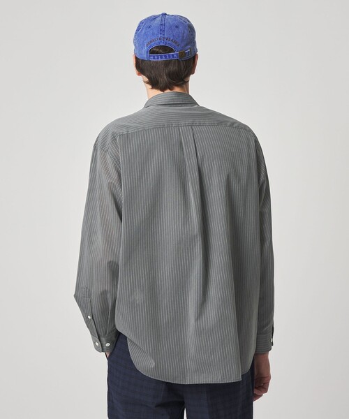 Steven Alan(スティーブンアラン)の「<Steven Alan> 100 ガスボイル ストライプ レギュラーカラー シャツ LOOSE(シャツ/ブラウス・メンズ・ブラウン/オリーブ・L/M/S/XL)」の12枚目の写真