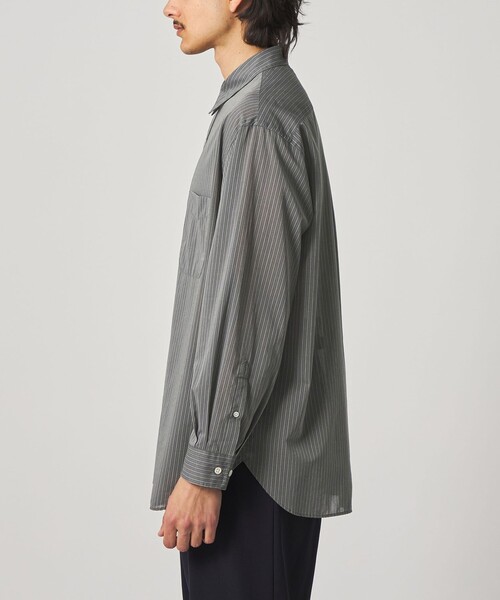 Steven Alan(スティーブンアラン)の「<Steven Alan> 100 ガスボイル ストライプ レギュラーカラー シャツ LOOSE(シャツ/ブラウス・メンズ・ブラウン/オリーブ・L/M/S/XL)」の15枚目の写真