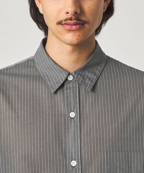 Steven Alan(スティーブンアラン)の「<Steven Alan> 100 ガスボイル ストライプ レギュラーカラー シャツ LOOSE(シャツ/ブラウス・メンズ・ブラウン/オリーブ・L/M/S/XL)」の17枚目の写真