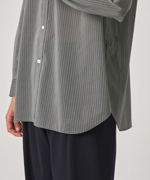 Steven Alan(スティーブンアラン)の「<Steven Alan> 100 ガスボイル ストライプ レギュラーカラー シャツ LOOSE(シャツ/ブラウス・メンズ・ブラウン/オリーブ・L/M/S/XL)」の19枚目の写真