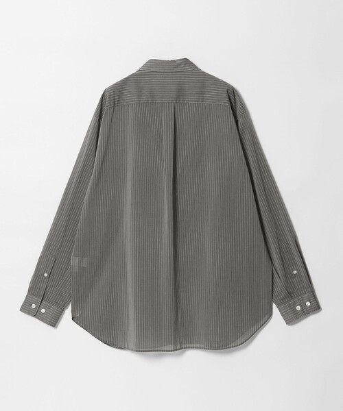 Steven Alan＞ 100 ガスボイル ストライプ レギュラーカラー シャツ