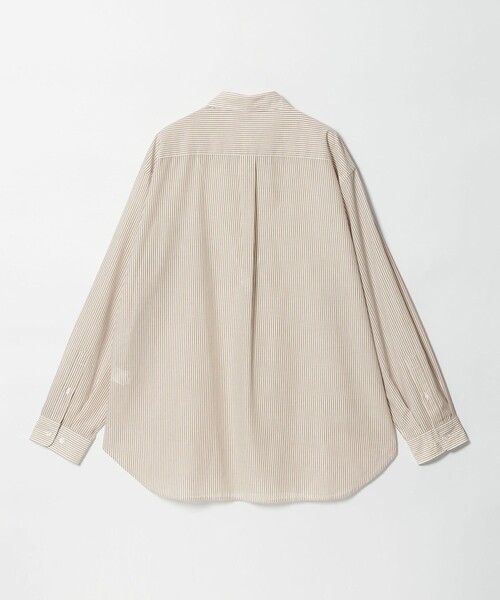 Steven Alan＞ 100 ガスボイル ストライプ レギュラーカラー シャツ
