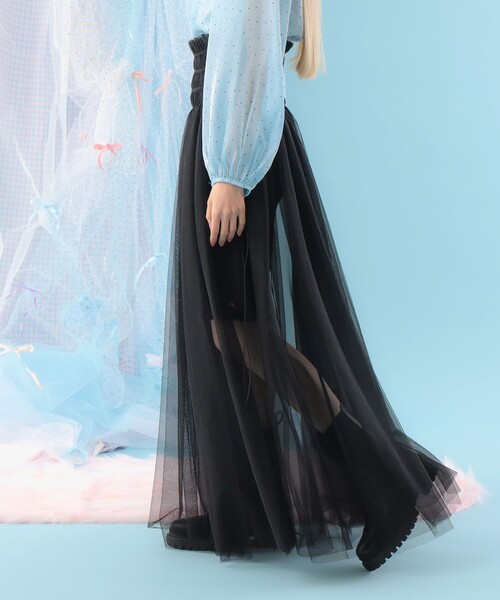 CAROLINA GLASER（カロリナ グレイサー）の「ハイウエスト チュール ロングスカート（スカート・レディース・ピンク/ブラック・SMALL/MEDIUM）」の10枚目の写真