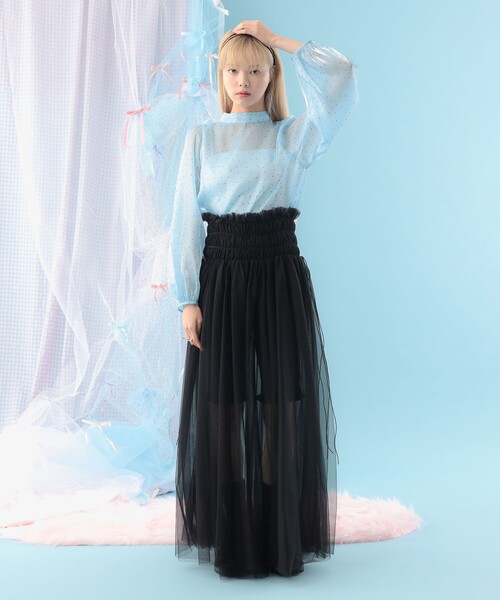 CAROLINA GLASER（カロリナ グレイサー）の「ハイウエスト チュール ロングスカート（スカート・レディース・ピンク/ブラック・SMALL/MEDIUM）」の14枚目の写真