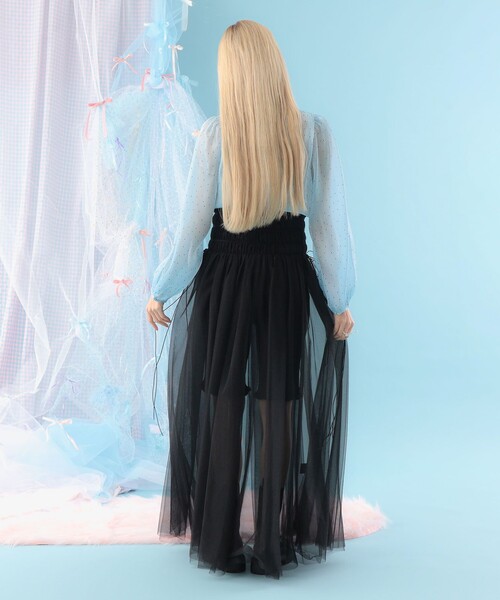 CAROLINA GLASER（カロリナ グレイサー）の「ハイウエスト チュール ロングスカート（スカート・レディース・ピンク/ブラック・SMALL/MEDIUM）」の15枚目の写真