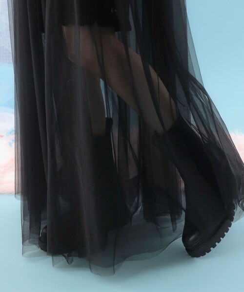 CAROLINA GLASER（カロリナ グレイサー）の「ハイウエスト チュール ロングスカート（スカート・レディース・ピンク/ブラック・SMALL/MEDIUM）」の18枚目の写真