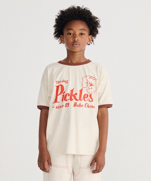 BOBO CHOSES（ボボショーズ）の「BOBO CHOSES / キッズ Pickles The Dog Tシャツ 2026SS（2～9才）（Tシャツ/カットソー・キッズ・ホワイト系その他5・2-3Y/4-5Y/6-7y/8-9y）」の2枚目の写真