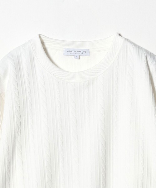 A DAY IN THE LIFE UNITED ARROWS(アデイインザライフユナイテッドアローズ)の「バウンシー ケーブル ジャガード スウェット<A DAY IN THE LIFE>(スウェット・メンズ・ベージュ/ネイビー/ホワイト・M/L/S)」の14枚目の写真