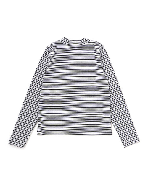 ZIDDY（ジディ）の「プチハイ×ボーダートップス  (130~160cm)（Tシャツ/カットソー・キッズ・ホワイト系その他/ブラック系その他・130cm/150cm/140cm/FREE）」の8枚目の写真