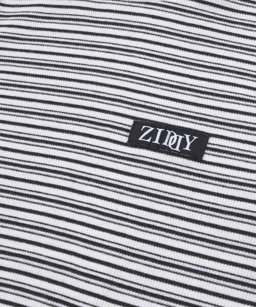 ZIDDY（ジディ）の「プチハイ×ボーダートップス  (130~160cm)（Tシャツ/カットソー・キッズ・ホワイト系その他/ブラック系その他・130cm/150cm/140cm/FREE）」の9枚目の写真