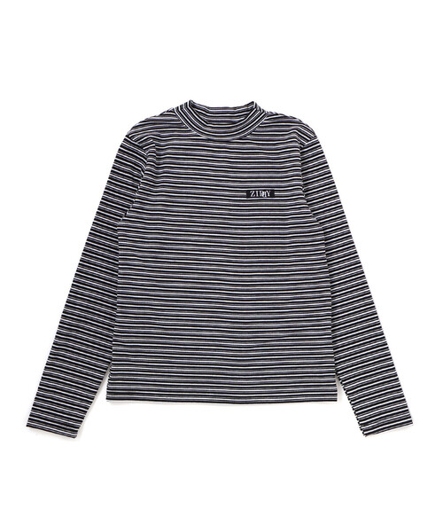 ZIDDY（ジディ）の「プチハイ×ボーダートップス  (130~160cm)（Tシャツ/カットソー・キッズ・ホワイト系その他/ブラック系その他・130cm/150cm/140cm/FREE）」の10枚目の写真