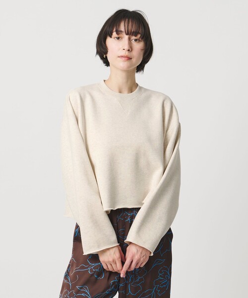 SACRA(サクラ)の「<SACRA>ヘムカット スウェット(スウェット・レディース・ナチュラル/グレー系・38)」の2枚目の写真