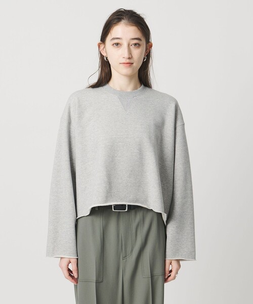 SACRA(サクラ)の「<SACRA>ヘムカット スウェット(スウェット・レディース・ナチュラル/グレー系・38)」の4枚目の写真
