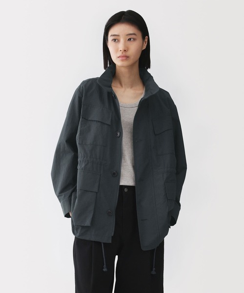 MUJI Labo(ムジラボ)の「〔MUJI Labo〕婦人 天然素材を原料に染色したワークブルゾン(ブルゾン・レディース・ブルー系/ブラック・M/L)」の2枚目の写真
