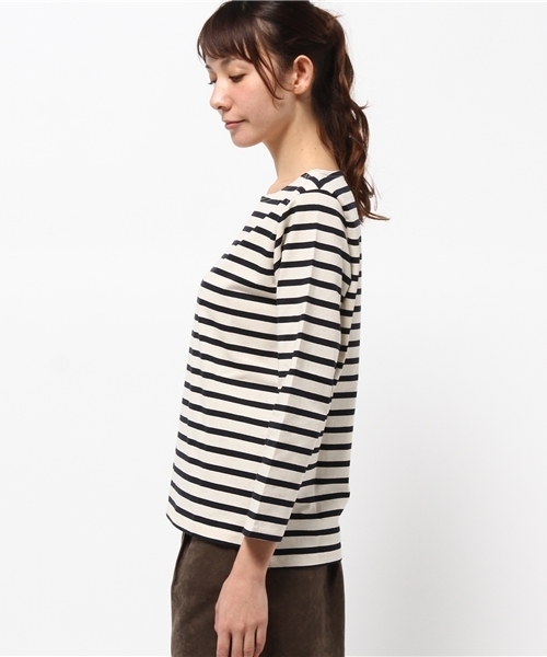 MYSELF ABAHOUSE（マイセルフアバハウス）の「ﾊﾞｽｸｼｬﾂ（Tシャツ/カットソー・レディース・オフホワイト/グレー/ネイビー・FREE）」の7枚目の写真