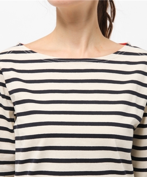 MYSELF ABAHOUSE（マイセルフアバハウス）の「ﾊﾞｽｸｼｬﾂ（Tシャツ/カットソー・レディース・オフホワイト/グレー/ネイビー・FREE）」の9枚目の写真