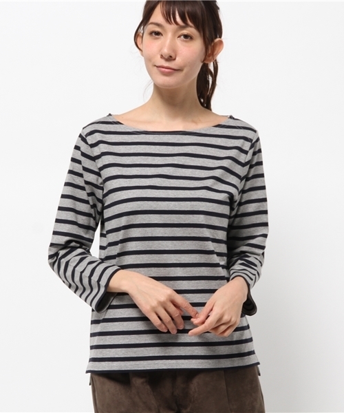 MYSELF ABAHOUSE（マイセルフアバハウス）の「ﾊﾞｽｸｼｬﾂ（Tシャツ/カットソー・レディース・オフホワイト/グレー/ネイビー・FREE）」の15枚目の写真