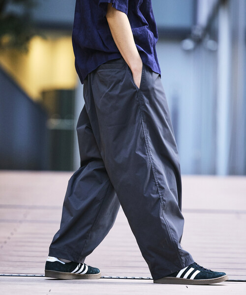限定展開 Easy Care Fabric ワイドシルエット ポリチノクロス