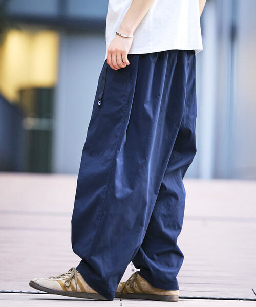 限定展開 Easy Care Fabric ワイドシルエット ポリチノクロス