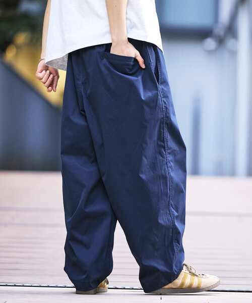 限定展開 Easy Care Fabric ワイドシルエット ポリチノクロス