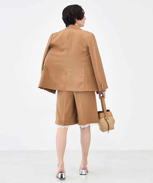 NOLLEY’S（ノーリーズ）の「《セットアップ対応》ウォッシャブルハイスペック麻調2WAYハーフパンツ（その他パンツ・レディース・キャメル/ネイビー・38/36）」の18枚目の写真