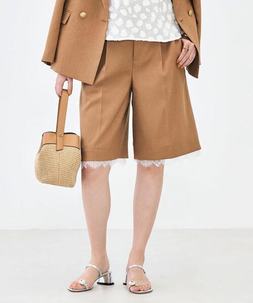 NOLLEY’S（ノーリーズ）の「《セットアップ対応》ウォッシャブルハイスペック麻調2WAYハーフパンツ（その他パンツ・レディース・キャメル/ネイビー・38/36）」の20枚目の写真