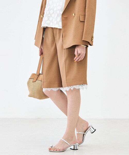 NOLLEY’S（ノーリーズ）の「《セットアップ対応》ウォッシャブルハイスペック麻調2WAYハーフパンツ（その他パンツ・レディース・キャメル/ネイビー・38/36）」の21枚目の写真