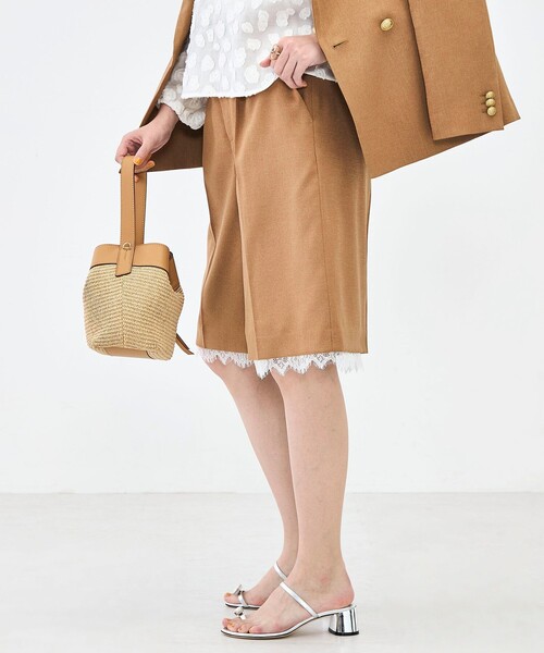 NOLLEY’S（ノーリーズ）の「《セットアップ対応》ウォッシャブルハイスペック麻調2WAYハーフパンツ（その他パンツ・レディース・キャメル/ネイビー・38/36）」の22枚目の写真