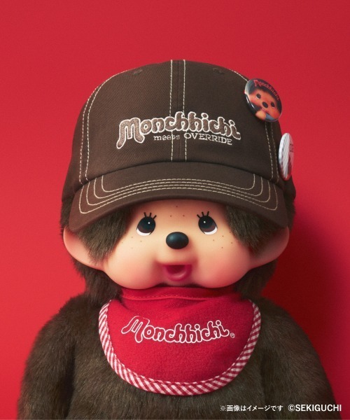 OVERRIDE(オーバーライド)の「OVERRIDE x Monchhichi BADGE CAP / オーバーライド(キャップ・レディース・ブラウン/ライトブルー・57~59cm)」の2枚目の写真