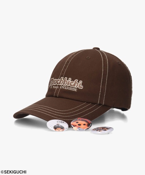 OVERRIDE(オーバーライド)の「OVERRIDE x Monchhichi BADGE CAP / オーバーライド(キャップ・レディース・ブラウン/ライトブルー・57~59cm)」の9枚目の写真