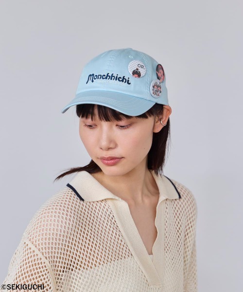 OVERRIDE(オーバーライド)の「OVERRIDE x Monchhichi BADGE CAP / オーバーライド(キャップ・レディース・ブラウン/ライトブルー・57~59cm)」の14枚目の写真