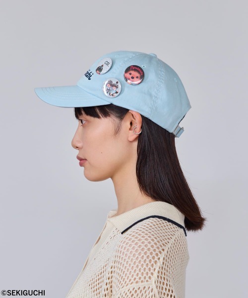 OVERRIDE(オーバーライド)の「OVERRIDE x Monchhichi BADGE CAP / オーバーライド(キャップ・レディース・ブラウン/ライトブルー・57~59cm)」の15枚目の写真