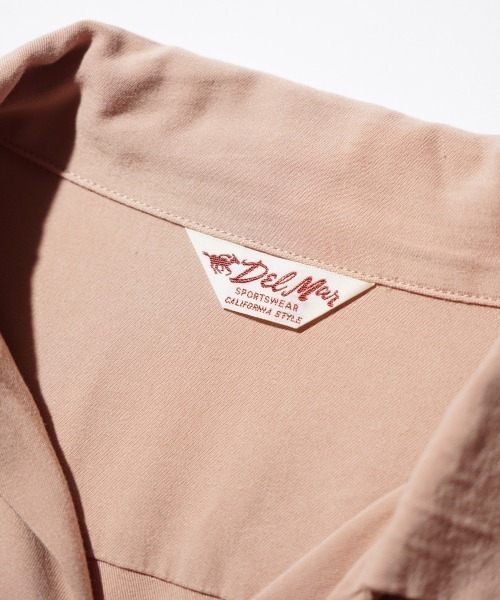 DEL MAR sportswear（デルマースポーツウェア）の「DEL MAR sportswear / デルマースポーツウエアー SNAP-UP GABARDINE SHIRT スナップ ギャバジンシャツ（シャツ/ブラウス・メンズ・ブラック/スモークピンク/レオパード/ブラウン・MEDIUM/LARGE/SMALL）」の9枚目の写真