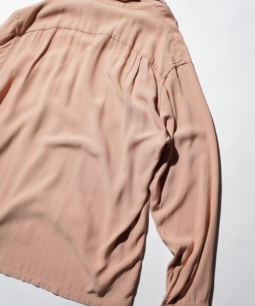 DEL MAR sportswear（デルマースポーツウェア）の「DEL MAR sportswear / デルマースポーツウエアー SNAP-UP GABARDINE SHIRT スナップ ギャバジンシャツ（シャツ/ブラウス・メンズ・ブラック/スモークピンク/レオパード/ブラウン・MEDIUM/LARGE/SMALL）」の16枚目の写真