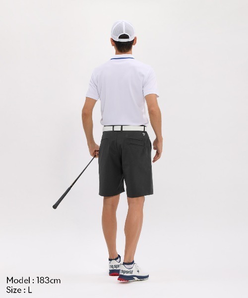 le coq sportif GOLF(ルコックスポルティフゴルフ)の「サッカーストライプショートパンツ(その他パンツ・メンズ・カーキ/グレー/ブラック/サックスブルー・L/3L/XL/M)」の7枚目の写真