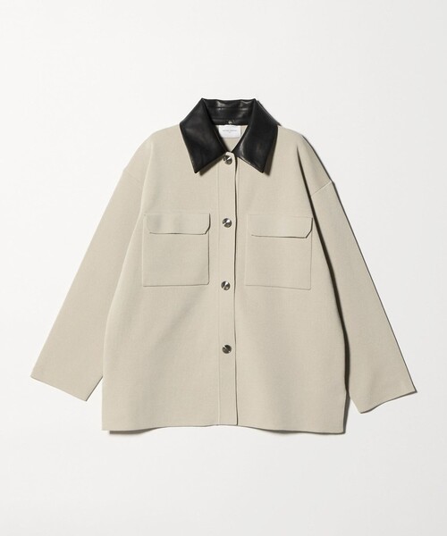 UNITED ARROWS（ユナイテッドアローズ）の「2WAY ミラノリブ ニット ジャケット ‐ウォッシャブル‐（カーディガン/ボレロ・レディース・ネイビー/ベージュ・FREE）」の13枚目の写真