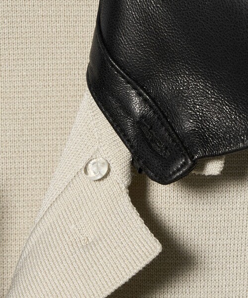 UNITED ARROWS（ユナイテッドアローズ）の「2WAY ミラノリブ ニット ジャケット ‐ウォッシャブル‐（カーディガン/ボレロ・レディース・ネイビー/ベージュ・FREE）」の21枚目の写真