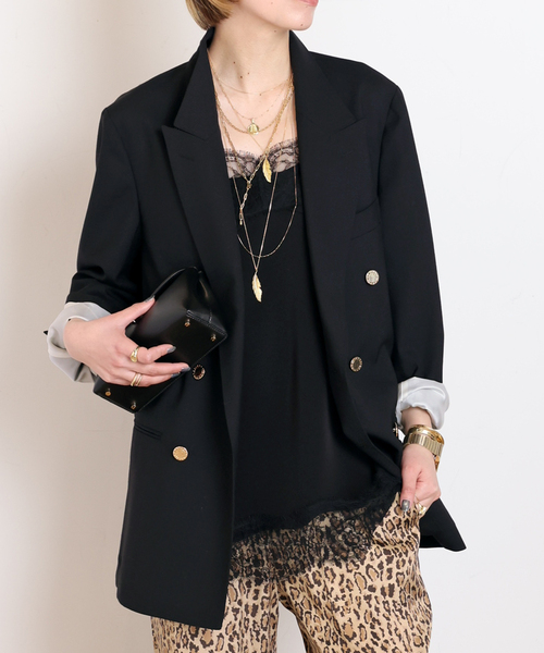 Couture d'adam（クチュールドアダム）の「【COUTURE D'ADAM/クチュールドアダム】別注Blazer Jacket/Doubl（テーラードジャケット・レディース・ブラック・FREE）」の12枚目の写真