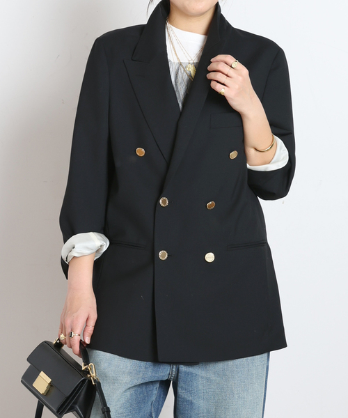 Couture d'adam（クチュールドアダム）の「【COUTURE D'ADAM/クチュールドアダム】別注Blazer Jacket/Doubl（テーラードジャケット・レディース・ブラック・FREE）」の6枚目の写真