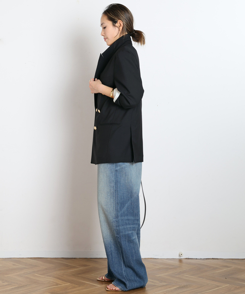 Couture d'adam（クチュールドアダム）の「【COUTURE D'ADAM/クチュールドアダム】別注Blazer Jacket/Doubl（テーラードジャケット・レディース・ブラック・FREE）」の2枚目の写真