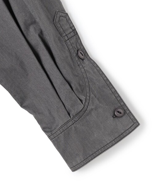 J.PRESS YORK STREET（ジェイプレスヨークストリート）の「【WOMEN】ソフトコットン オーバー シャツ（シャツ/ブラウス・レディース・グレー系/ベージュ系/カーキ系・F）」の6枚目の写真