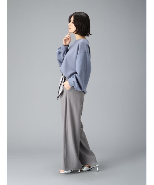 fifth(フィフス)の「ダンボールキーネックトップス(Tシャツ/カットソー・レディース・グレイッシュベージュ/ブラック/ブルー系その他5・M)」の14枚目の写真