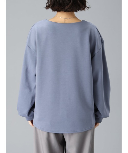 fifth(フィフス)の「ダンボールキーネックトップス(Tシャツ/カットソー・レディース・グレイッシュベージュ/ブラック/ブルー系その他5・M)」の18枚目の写真