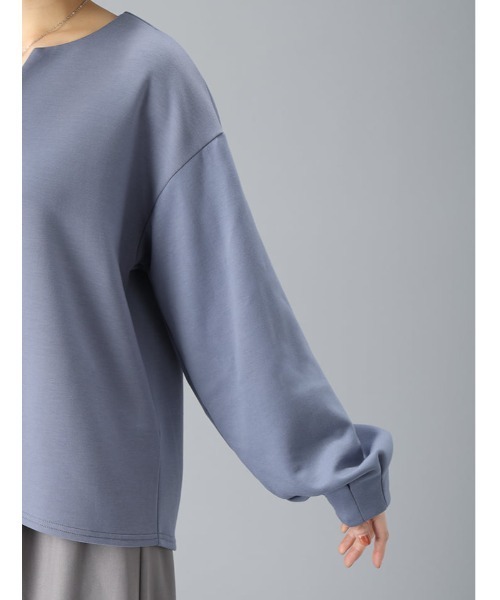 fifth(フィフス)の「ダンボールキーネックトップス(Tシャツ/カットソー・レディース・グレイッシュベージュ/ブラック/ブルー系その他5・M)」の20枚目の写真