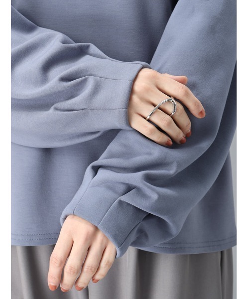 fifth(フィフス)の「ダンボールキーネックトップス(Tシャツ/カットソー・レディース・グレイッシュベージュ/ブラック/ブルー系その他5・M)」の21枚目の写真