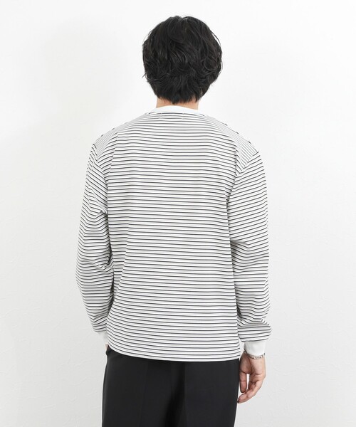 NOLLEY’S(ノーリーズ)の「シルケットボーダーロンT 26SS(Tシャツ/カットソー・メンズ・グレー系その他/ホワイト系その他/ブラック系その他・XL/L/M/S)」の10枚目の写真