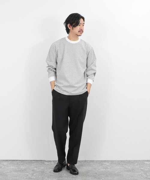 NOLLEY’S(ノーリーズ)の「シルケットボーダーロンT 26SS(Tシャツ/カットソー・メンズ・グレー系その他/ホワイト系その他/ブラック系その他・XL/L/M/S)」の16枚目の写真