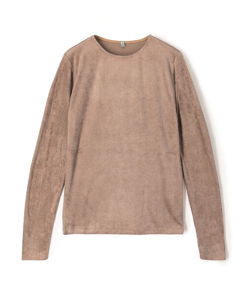 BASERANGE(ベースレンジ)の「BASERANGE ベロア ロングスリーブプルオーバー(Tシャツ/カットソー・レディース・ベージュ・M)」の1枚目の写真