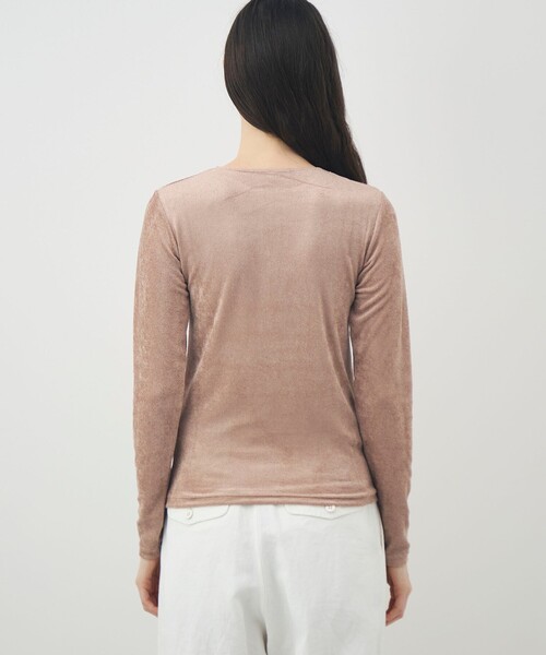 BASERANGE(ベースレンジ)の「BASERANGE ベロア ロングスリーブプルオーバー(Tシャツ/カットソー・レディース・ベージュ・M)」の5枚目の写真